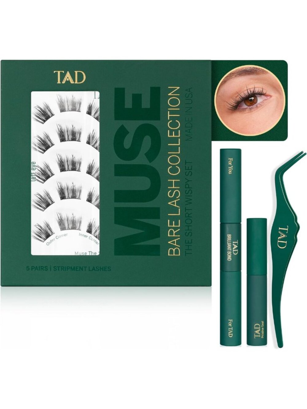 3D-Printed Wispy DIY Lashes - Short Striped Cluster Eyelash Extensions